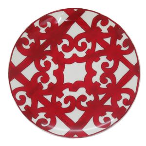 Unused Hermès Gadalquivir 21cm Ceramic RED Plate 0378 [Pre-owned] HERMES