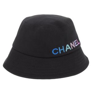 Excellent condition Chanel cotton black bucket hat, size 0975 [pre-owned] CHANEL