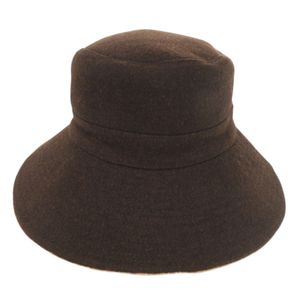 Excellent condition Hermès cashmere, wool, and angora brown bucket hat, size 58, Braun, item number 0366. Pre-owned.