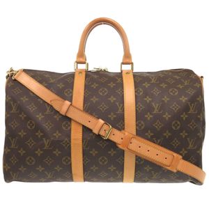二手LOUIS VUITTONKeepall Bandouliere 45 Monogram M41418 波士頓包 LV 1202