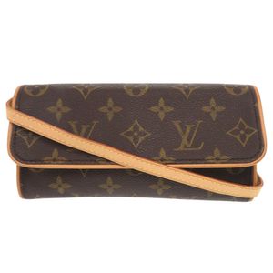 미품 LOUIS VUITTON 트윈 PM 모노그램 M51854 ブラウン 숄더백 LV 1056【중고】 LOUIS VUITTON