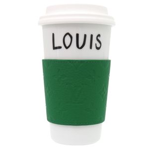 Unused Louis Vuitton Cup/Tumbler, Monogram GI0909, Monogram Canvas/Porcelain, White, LV 0997 [Pre-owned] LOUIS VUITTON