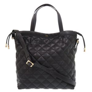 Like new A.P.C. SHOPPING NINON F61833 black synthetic leather 2-way handbag, item number 1388. Pre-owned.