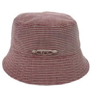 Unused Fendi O'Lock wool, polyester, and cotton bucket hat in RED and black, size 0395 [Pre-owned] FENDI