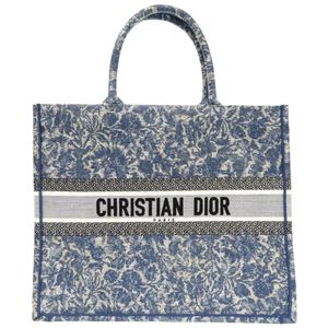 近新 Christian Dior Book Tote 大帆布藍色手提包 0384 [二手] Christian Dior 克里斯汀·迪奧