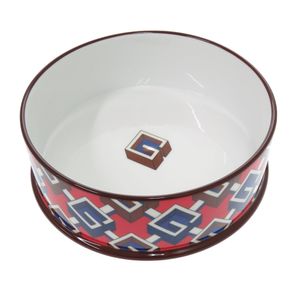 Unused Gucci Geometric G Ceramic Color Pet Food Bowl 1785 [Pre-owned] GUCCI
