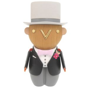 신품 같이 루이비통 가스톤 브라이드 그룸 GI0761 우드 블랙/그레이 오브제 블랙 LV 1281【중고】 LOUIS VUITTON