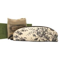 全新未使用 Gucci Herbarium 662130 皮革米黑色鉛筆盒 1564 [二手] GUCCI
