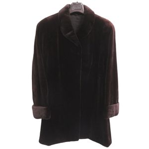 Excellent condition no brand sheared mink Braun long coat, brown, 2000 yen [pre-owned]