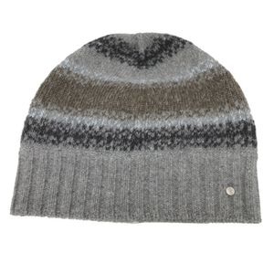 Like new Hermès wool, cashmere, mohair, and nylon knit hat, gray, size M, with Serie buttons, 0536 [Pre-owned] HERMES