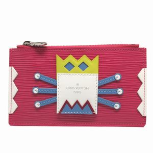 Like new Louis Vuitton Epi Pochette Cle Tribal Mask Pink Coin Case Wallet M60788 (2274) [Pre-owned] LOUIS VUITTON