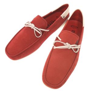 Pre-owned Tod 'TOD'S x Ferrari Gommino leather driving shoes, size 6 , RED , item number 0703. Excellent condition.