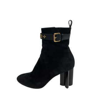 Pre-owned LOUIS VUITTON Silhouette Line Ankle Boots, size 24.5, Black
