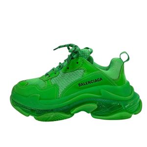 Pre-owned BALENCIAGA Triple S Mesh Sneakers, Green, Size 26.0 (541624)
