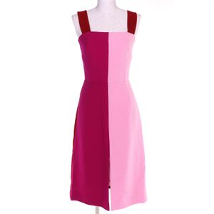 Unused DOLCE & GABBANA F6P8ZT wool sleeveless dress in pink red, RED 38, made in Italy. Authentic.