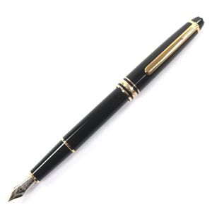 미품 ▼ MONTBLANC 몽블랑 마이스터스튁 클래식 펜촉 14K M 니브 화이트 스타 만년필 블랙 골드 독일제 남성