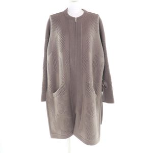 Unused HERMES 2023 3H2101D4 100% Wool Poncho Coat with H Motif and Logo Zipper, Braun , Size 34, Made in Italy, Women's