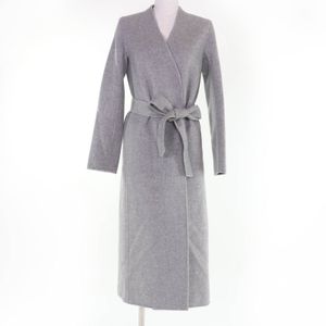 Unused MADISONBLUE MB204-2023MQ 100% Wool Color Wrap Coat, Gray, Size XS, Made in Japan, Authentic, Women's