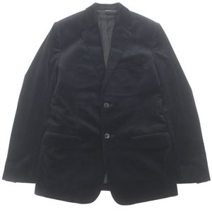 Excellent condition DIOR Homme 923C216A4542 Single-Breasted Velvet Tailored Jacket/Blazer, Black, Size 46, Made in Italy, Authentic, Men's