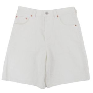 Excellent condition GUCCI 788737 100% cotton GG jacquard Bermuda shorts, half denim, white, size 23, made in Italy, authentic, women's