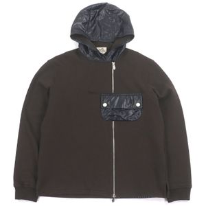 愛馬仕 2022 秋冬新拉鍊套頭連帽衫，ブラウン，正品，義大利製造，男款，成色極佳。