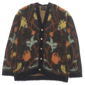 Taiga Igari 23AW Bouquet Cardigan BOTANICAL Mohair Knit Cardigan, Black, Size L, Made in Japan, Authentic, Men's