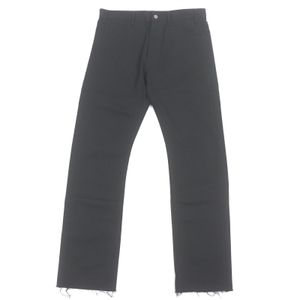 Unused CELINE 760D 2N934 38NF 100% Cotton Skinny Pants with Cut-Off Hems, Black, Size 31, Authentic, Made in Japan, Men's