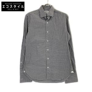United Arrows 1111-250-9462 Black Check Slim Fit Shirt, Size 39 (Pre-owned)