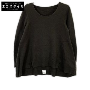 The Row Khaki Cashmere Boatneck Slit Sleeve Knit Pullover [Pre-owned]