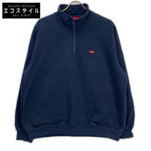 Pre-owned Supreme 25SS Navy Small Box Half-Zip Pullover, Size M