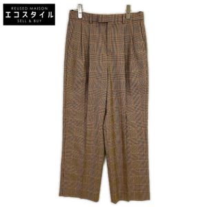 Pre-owned Celine 2P580012J 21AW Brown Wool Slacks Pants, Size 38