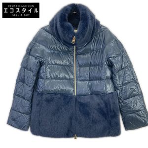 Herno PI001933D12017Z Navy COMBI DOWN Down Jacket, Size 40 [Pre-owned]