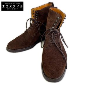 Crockett & Jones x BEAMSF Brown Suede RADNOR3 200 Last Lace-Up Boots, 8E (Pre-owned)