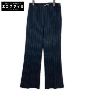 Theory Luxe Navy HAINA Striped Pants, Size 38 (Pre-owned)