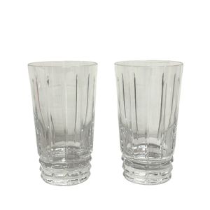 【중고】 Baccarat 바카라 알루칸 하이볼 글라스 2점 세트 페어 정리해 브랜드 컵 컵 크리스탈 유리 글라스 투명