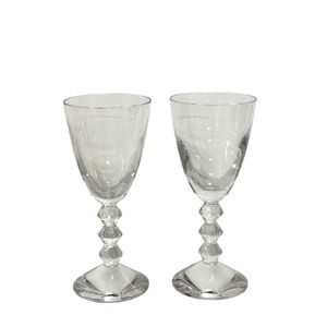【중고】 Baccarat 바카라 베가 와인 글라스 2 점 세트 정리 브랜드 식기 컵 컵 샴페인 크리스탈 유리 유리 투명