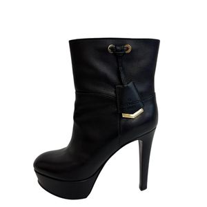 [Pre-owned] LOUIS VUITTON Louis Vuitton 24 Short Stiletto Heel Boots Black