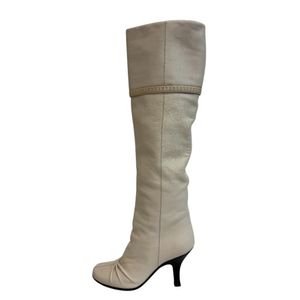 Pre-owned LOUIS VUITTON Louis Vuitton 22.5 Long Boots in White