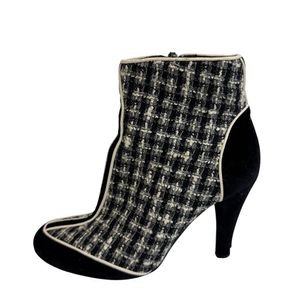 [Pre-owned] CHANEL 23 Short Boots with Coco Mark, Black