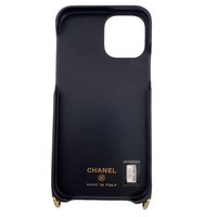 [Pre-owned] CHANEL Timeless Classic Matelasse iPhone Case, Black