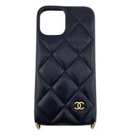 [Pre-owned] CHANEL Timeless Classic Matelasse iPhone Case, Black