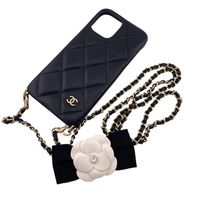 [Pre-owned] CHANEL Timeless Classic Matelasse iPhone Case, Black