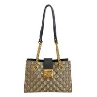中古】GUCCI グッチ 498156 パドロック スモールチェーン GGスプリーム 