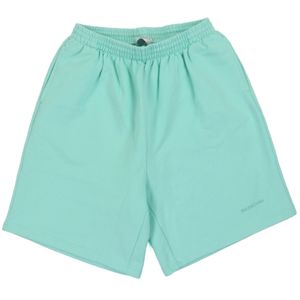 全新未使用BALENCIAGA 22SS 674591 100% 純棉 Logo 刺繡短褲 薄荷綠 XS 碼 葡萄牙製造 正品男款