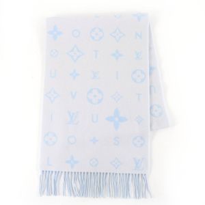 LOUIS VUITTON) 2025 Reykjavik 2.0 絲巾 M97661，成色極佳，100% 羊絨，天藍色，當季新款，雲朵絲巾，意大利製造，正品，女士款，原價：¥163,900