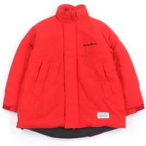全新WACKO MARIA 23FW-WMO-OD07 MONSTER PARKA Primaloft Logo 刺繡羽絨服，RED，日本製造，正品，男款，原價：¥93,500