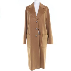 全新未使用 TAGLIATORE CHRISTIE 100% 羊絨長款切斯特菲爾德大衣，ブラウン，義大利製造，正品，女款