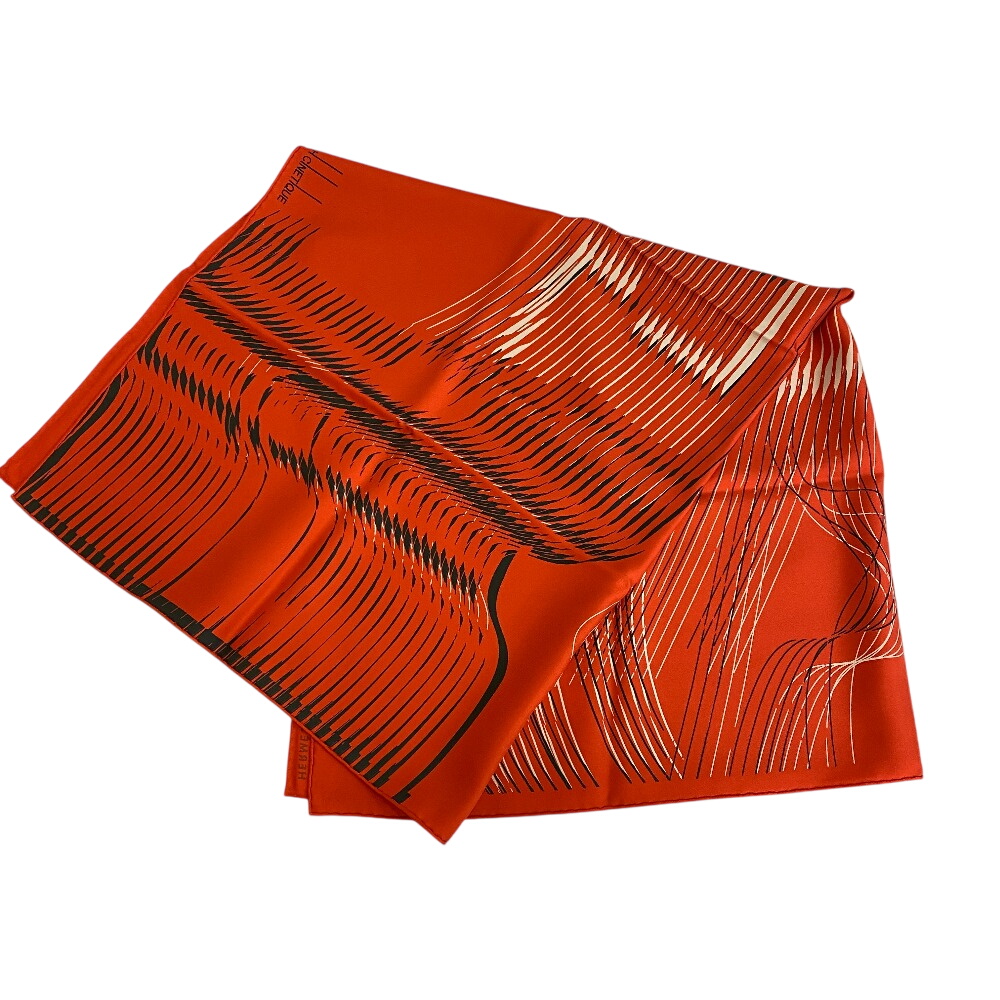 Pre-owned HERMES Carré 90 H Cinetique Scarf, Brand Cover RIBON