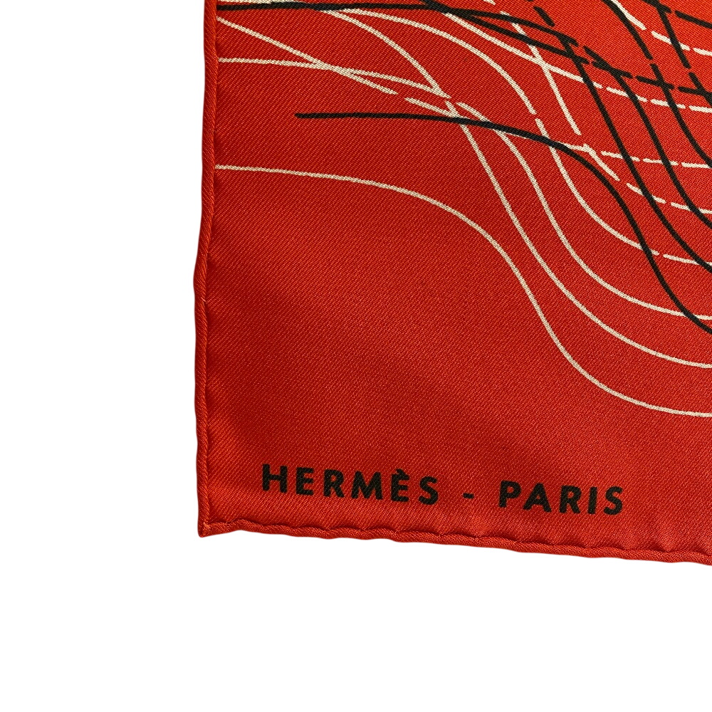Pre-owned HERMES Carré 90 H Cinetique Scarf, Brand Cover RIBON