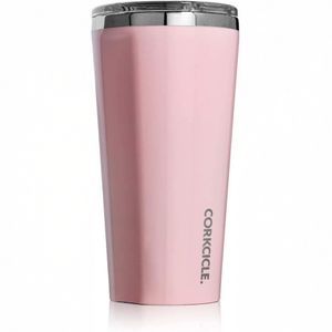 CORKCICLE Tumbler, 16oz (470ml), Gloss Rose Quartz with Lid, Keeps Hot Drinks Hot for 3 Hours, Cold for 9 Hours, Vacuum Insulated, Stainless Steel, Condensation-Resistant, Non-Slip, Stylish, Perfect for Coffee, Tea, or as a Water Bottle. Perfect as a Gift